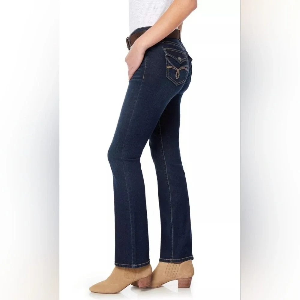 Wallflower Legendary‎ Fit Slim Bootcut Jeans Size 24 Evan Dark Wash Belted NWT